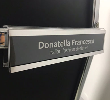  Cubicle Name Plate - Silver Frame - Premium