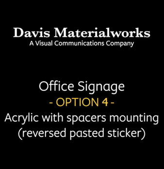 Custom Size Acrylic Sign - Acrylic with Reversed Pasted Sticker - Davis Materialworks