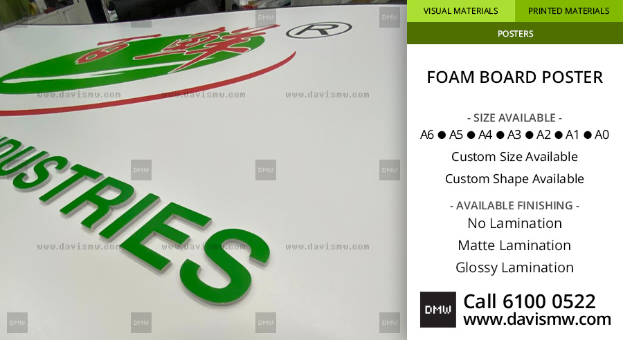 Foam Board Poster Printing - Davis Materialworks