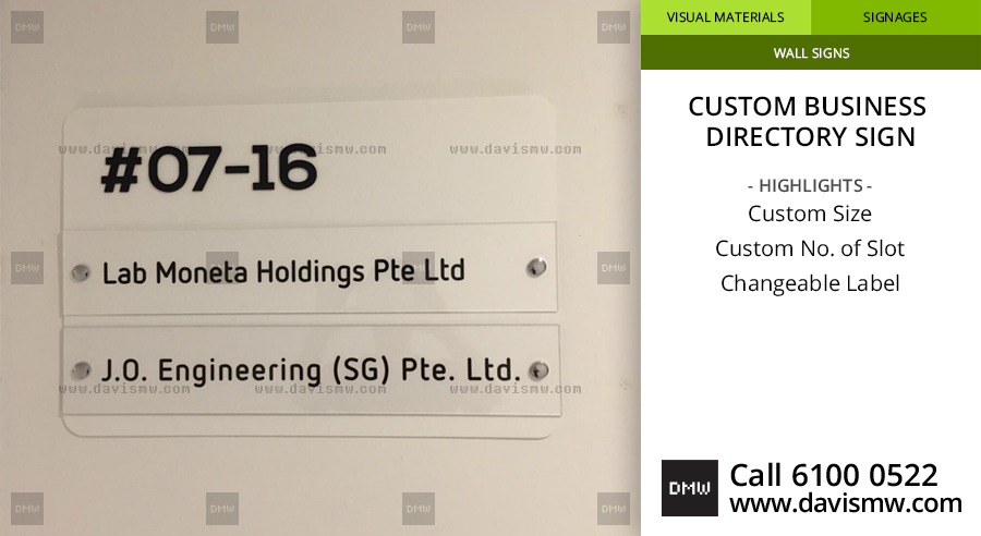 Custom Business Directory Sign - Davis Materialworks
