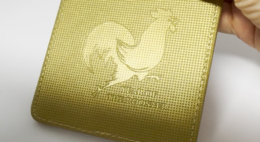 PU Leather Coaster - 2017 Gifts Year of Rooster - Davis Materialworks