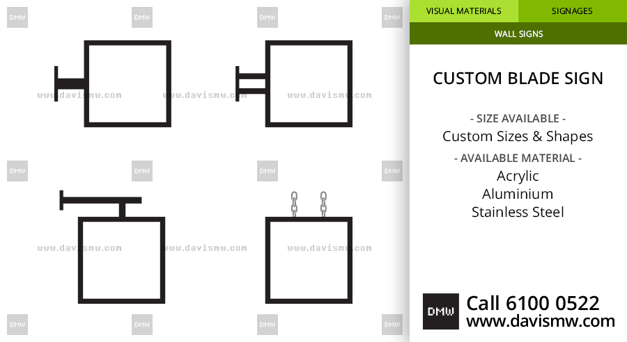 Custom Blade Sign - Types of Blade Sign and Shapes - Davis Materialworks