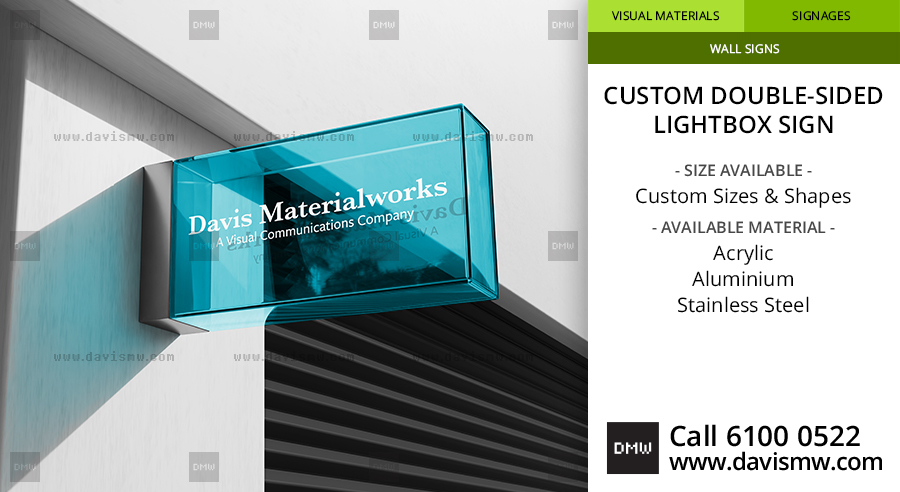 Custom Double-Sided Lightbox Sign - Davis Materialworks