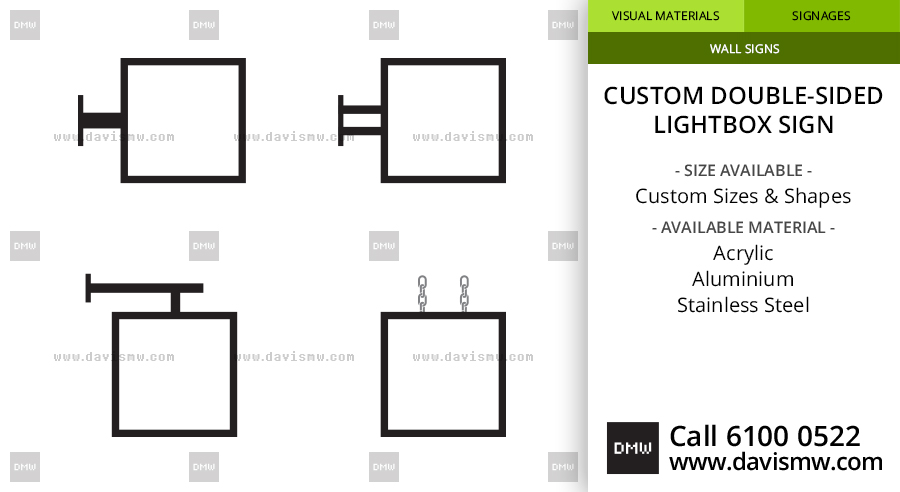 Custom Double-Sided Lightbox Sign - Types of Lightbox Sign and Shapes - Davis Materialworks