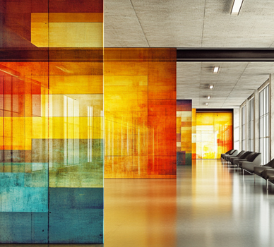 Visual Design - Work Space Wall Mural - Davis Materialworks