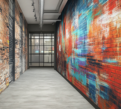 Visual Design - Work Space Wall Mural - Davis Materialworks