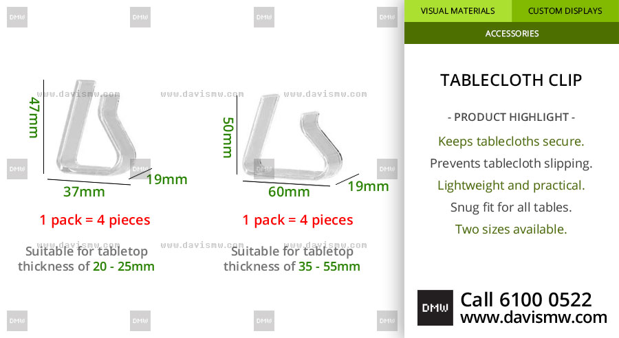 Tablecloth Clip - Davis Materialworks