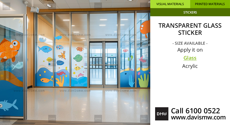 Transparent Glass Sticker - Retail Mall - Davis Materialworks