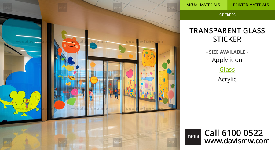 Transparent Glass Sticker - Retail Mall - Davis Materialworks