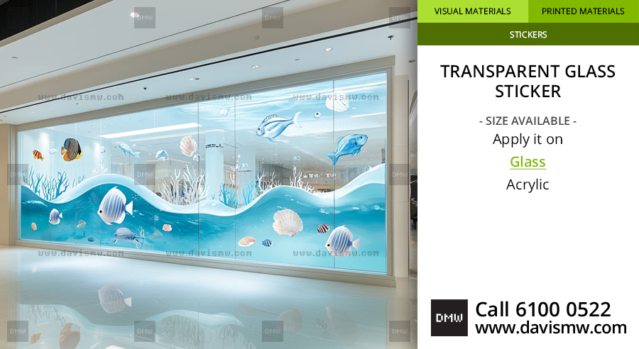 Transparent Glass Sticker - Foodcourt - Davis Materialworks