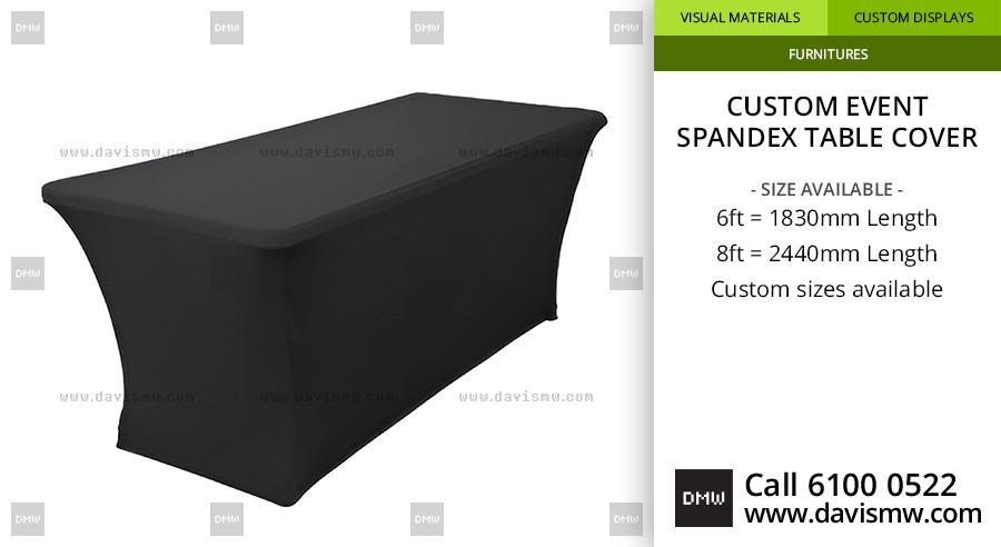 Custom Event Spandex Table Cover - Davis Materialworks