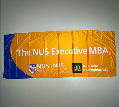 Custom Fabric Banner - NUS Executive MBA - Davis Materialworks