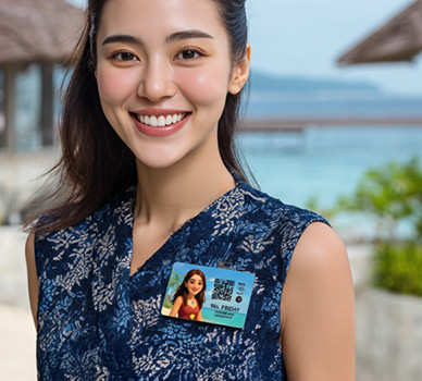 Premium Name Tag - with Digital Business Card - Davis Materialworks