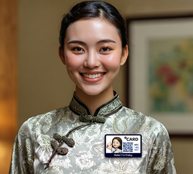 Premium Name Tag - with Digital Business Card - Davis Materialworks