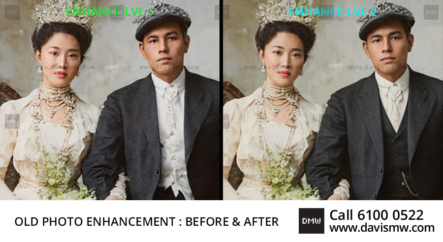 Old Photo Enhancement Services - Before & After - Davis Materialworks