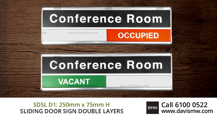 Sliding Door Sign : Double Layers - SDSL D1 - Davis Materialworks