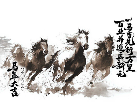 Happy Lunar New Year! Welcome the Year of the Horse in 2026. 马年大吉