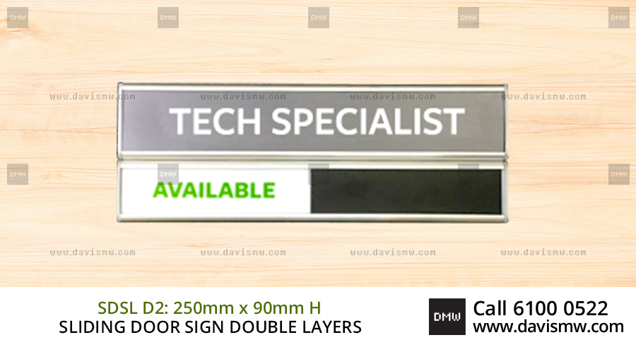 Sliding Door Sign : Double Layers - SDSL D2 - Davis Materialworks