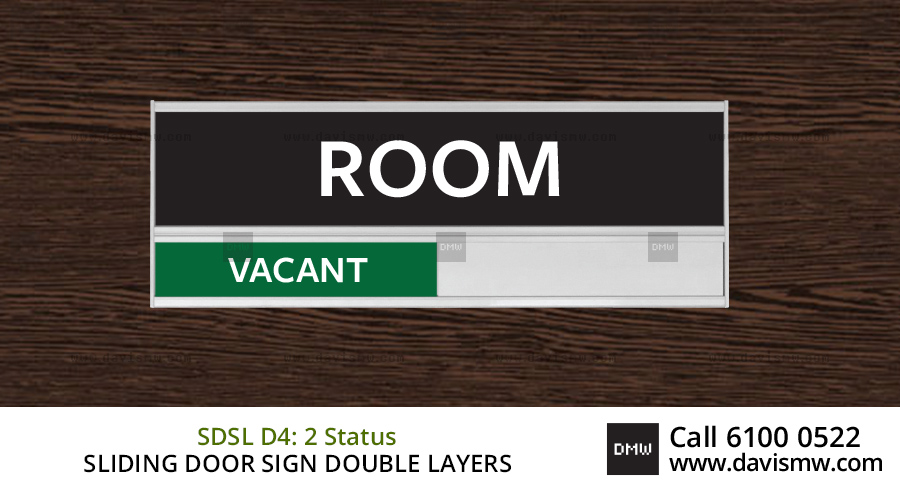 Sliding Door Sign : Double Layers - SDSL D3 - Davis Materialworks