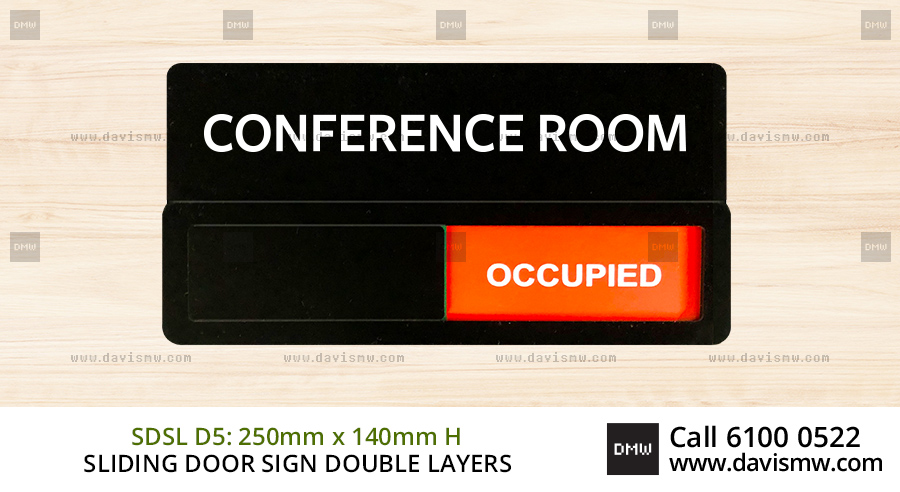 Sliding Door Sign : Double Layers - SDSL D3 - Davis Materialworks