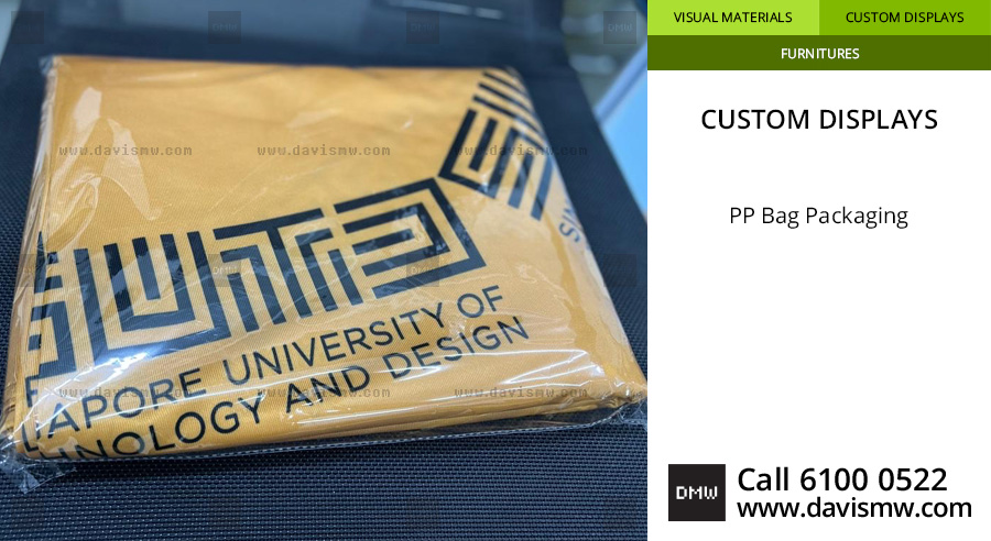 Custom Event Tablecloth - PP Bag Packaging - Davis Materialworks