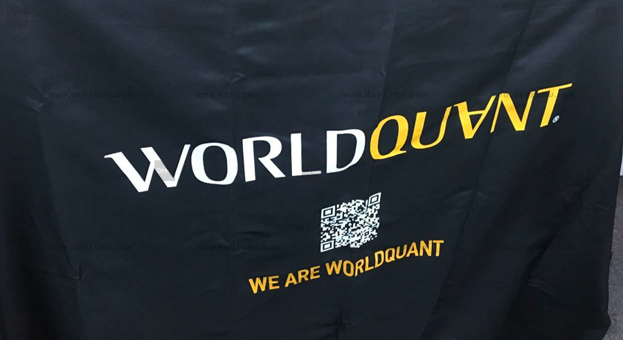 Custom Event Tablecloth - WorldQuant - Davis Materialworks