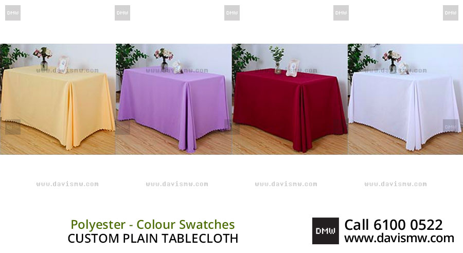 Custom Plain Tablecloth - Plain Polyester Tablecloth - Davis Materialworks