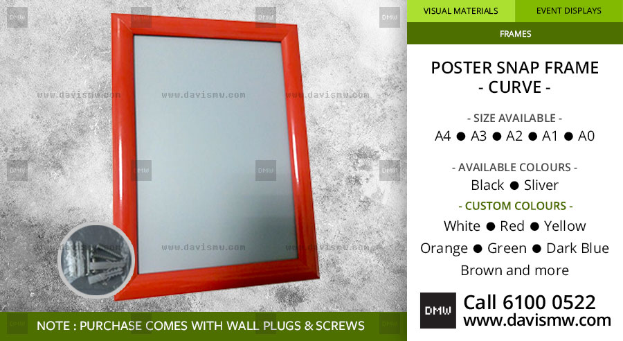 Poster Snap Frame - Curve - Red - Davis Materialworks